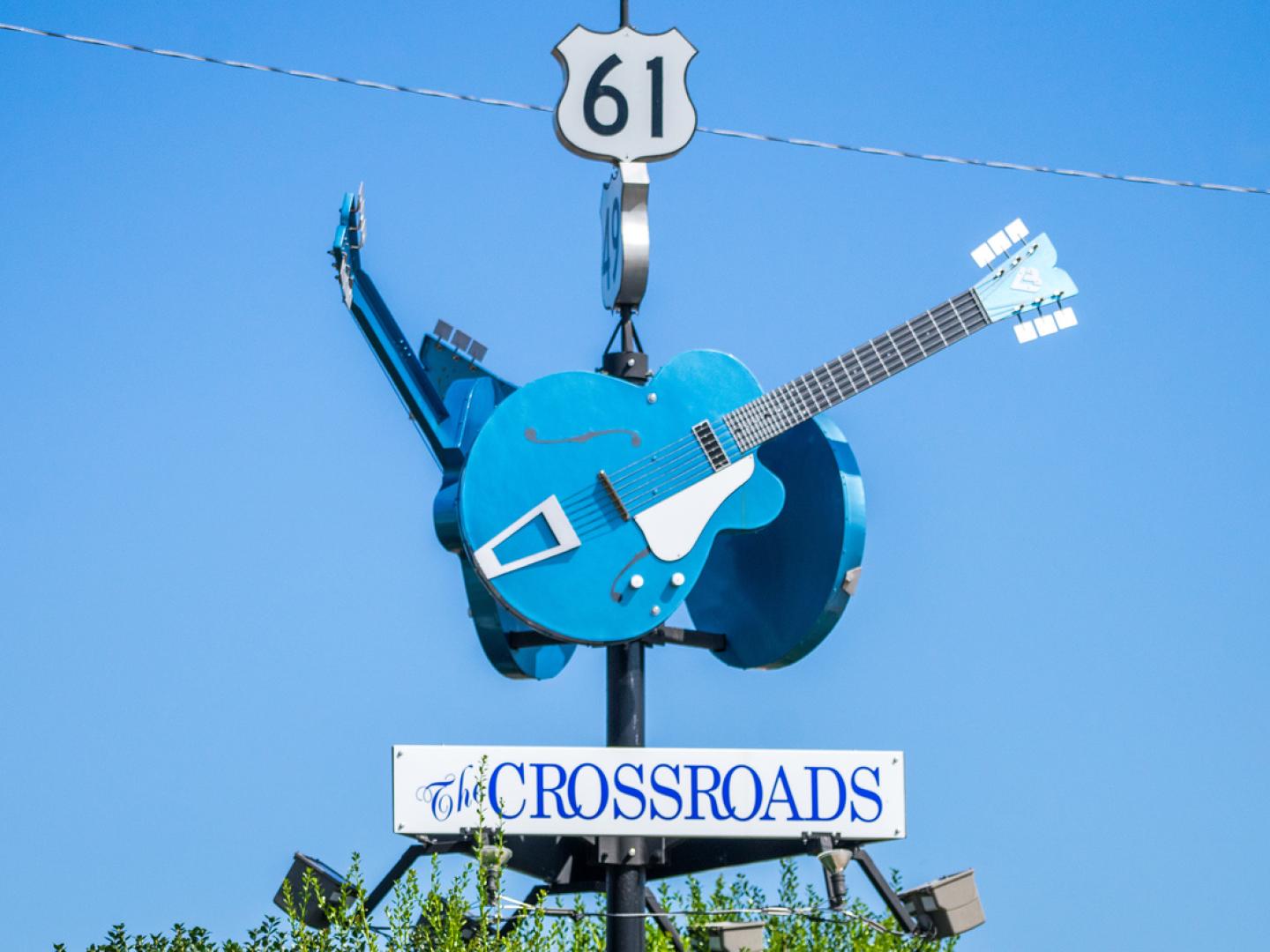 The legendary "Crossroads" in Clarksdale, Mississippi