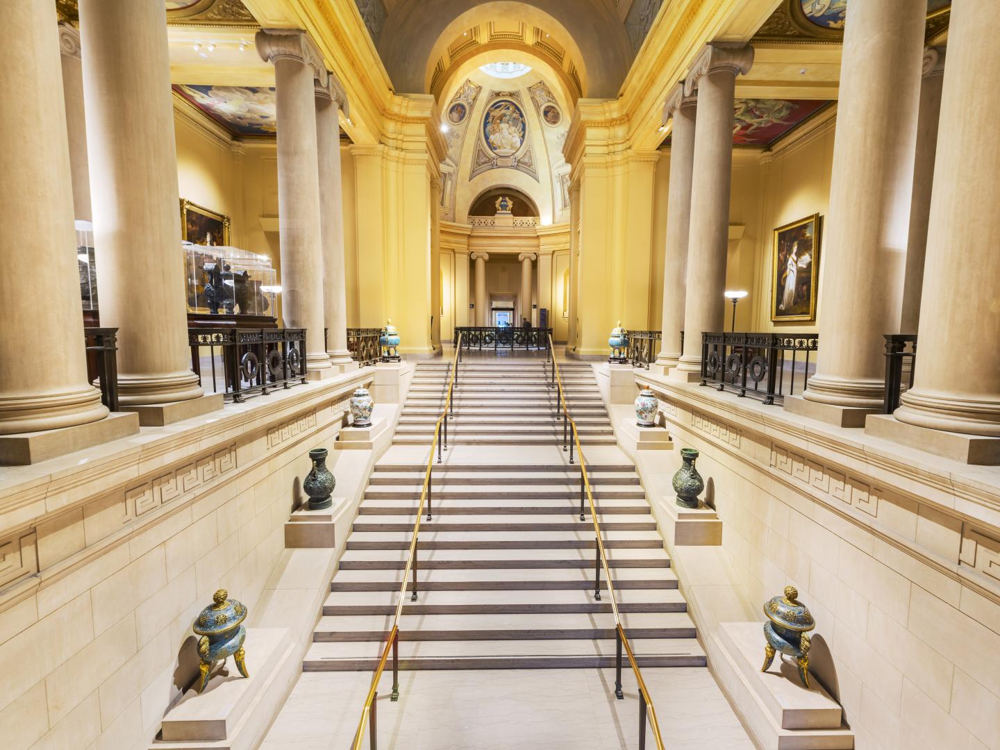 Interior of the Museum of Fine Arts in Boston, Massachusetts