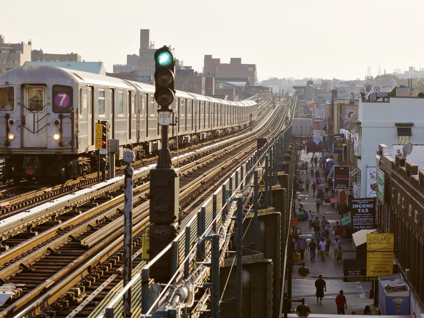 View of Jackson Heights in Queens, New York City