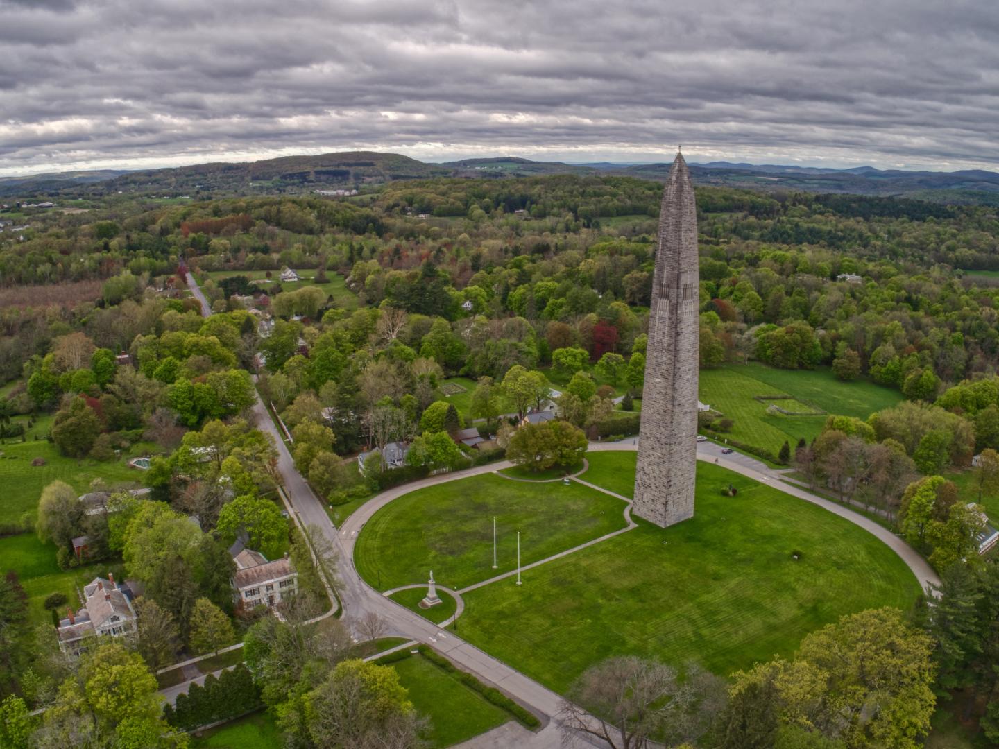 Aerial view of Bennington Battle Monument in Vermot