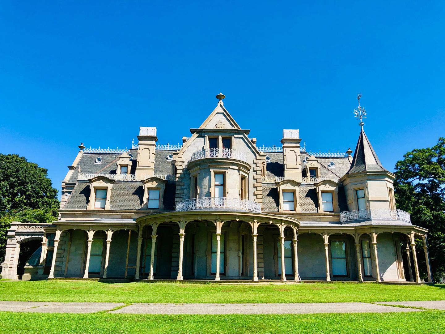Exterior of the Lockwood-Mathews Mansion in Norwalk, Connecticut