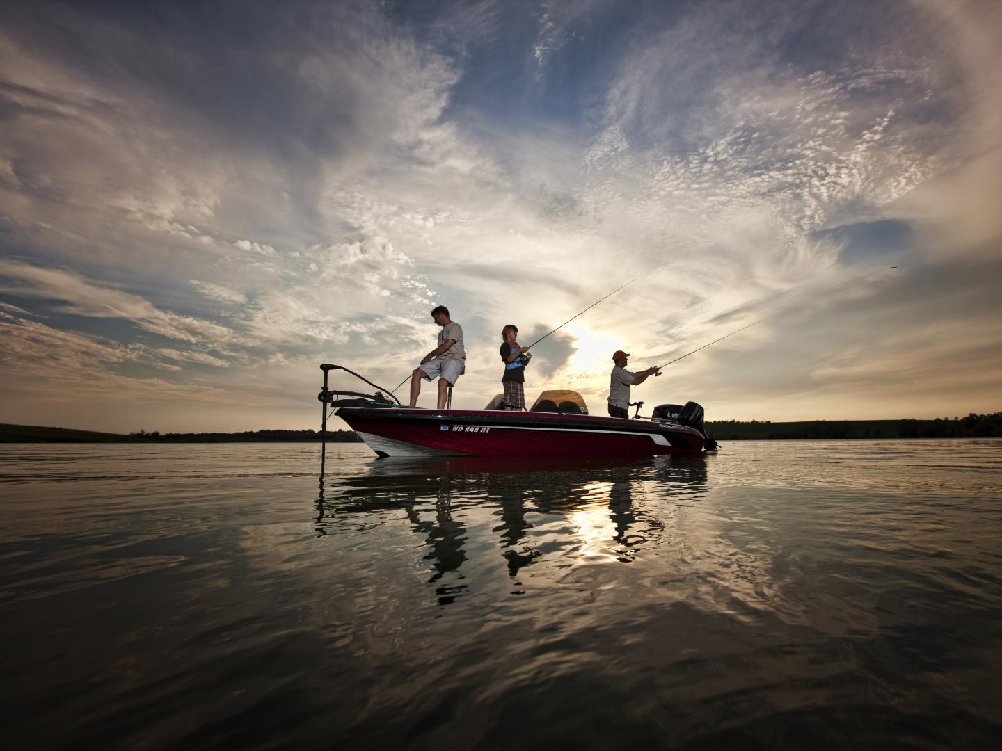 Fishing on Devils Lake in North Dakota