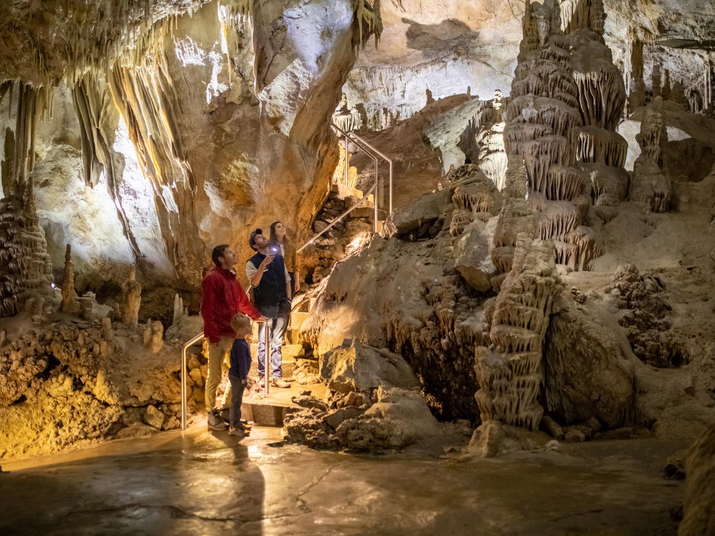 Some of the formations inside Lewis & Clark Caverns State Park in Montana