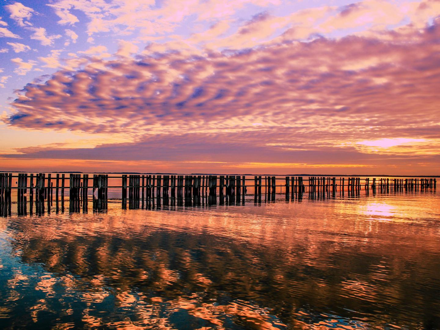 Sunset over Rehoboth Bay in Delaware Sunset over Rehoboth Bay in Delaware