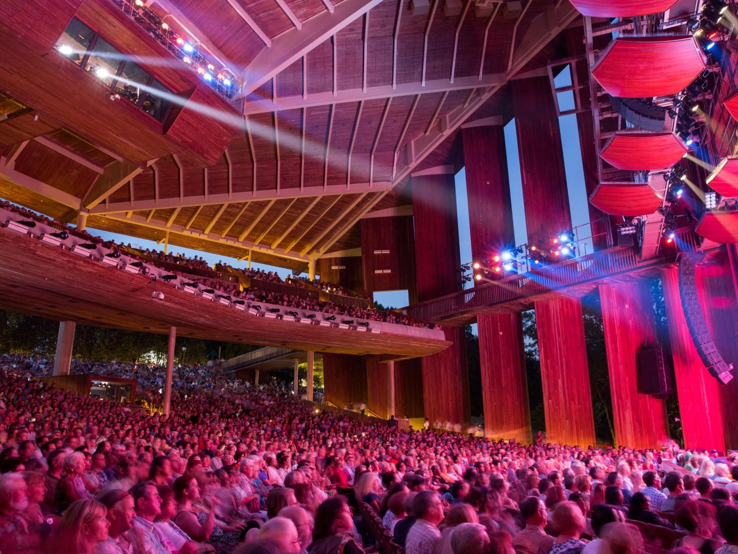 Inside the Filene Center at Wolf Trap in Virginia