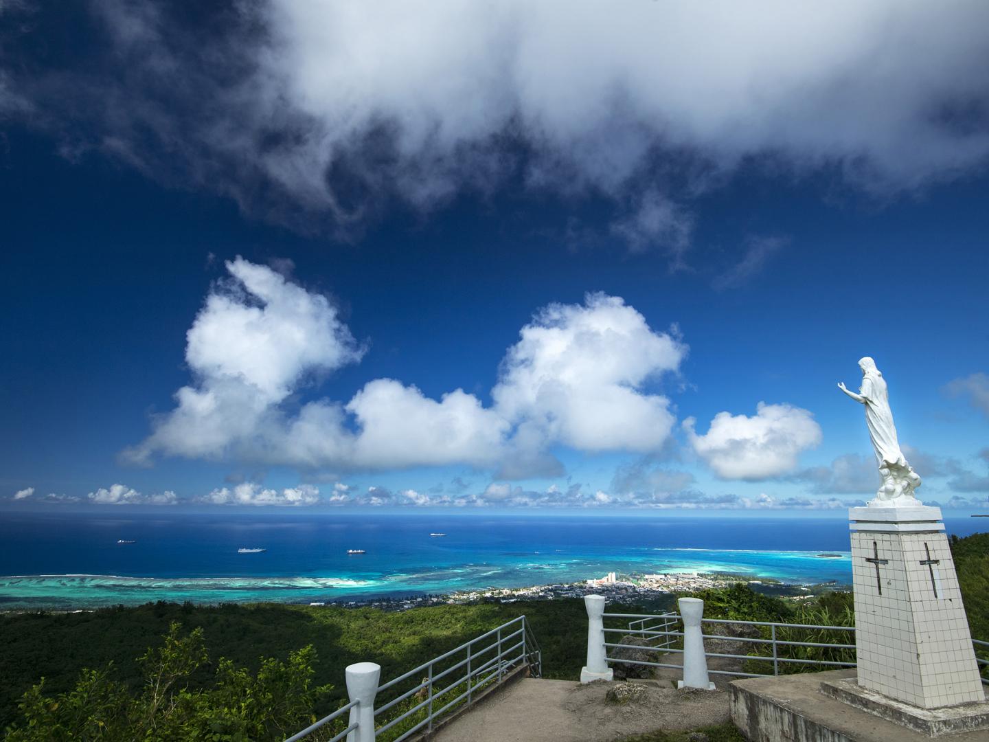 View from Mount Tapochau in the Northern Mariana Islands View from Mount Tapochau in the Northern Mariana Islands