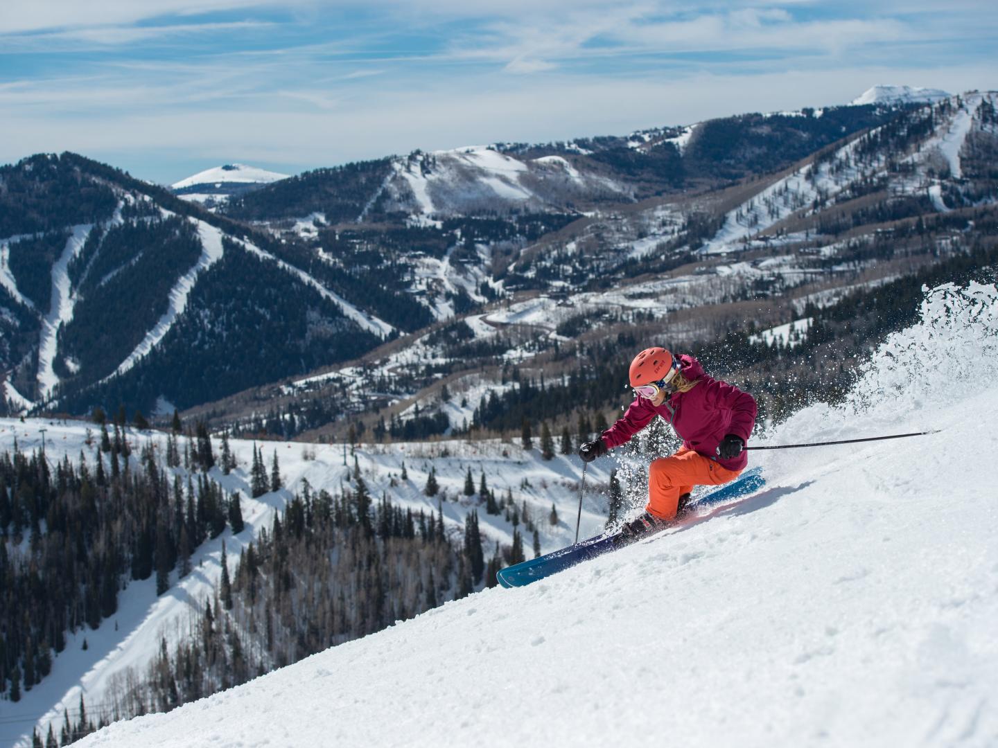 Incredible mountain views while skiing at Park City Mountain Resort Incredible mountain views while skiing at Park City Mountain Resort