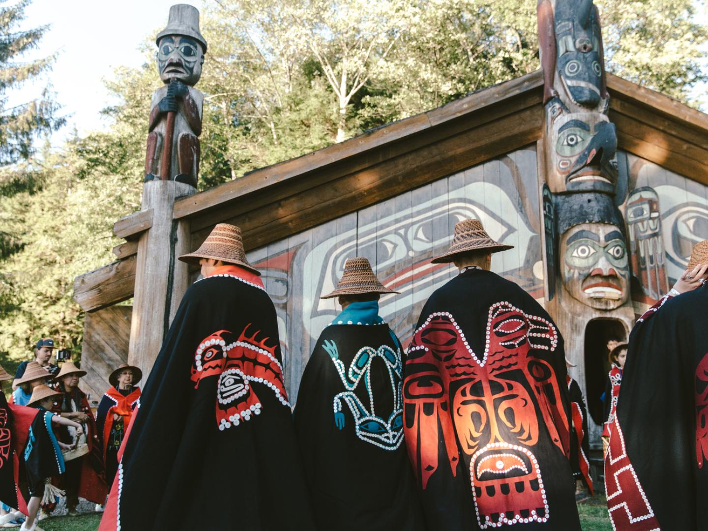 Traditional Haida dancers in Ketchikan, Alaska Traditional Haida dancers in Ketchikan, Alaska