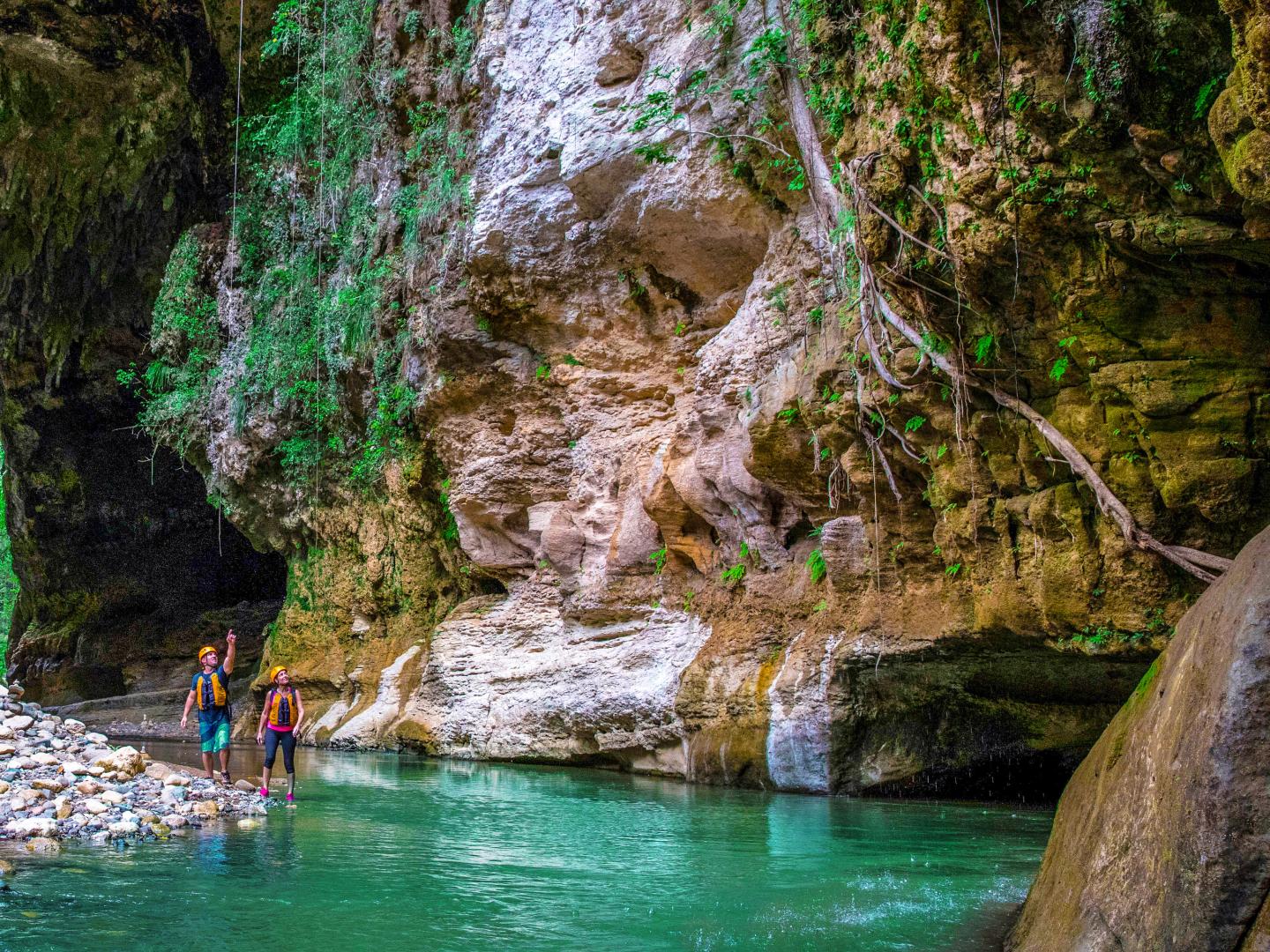 On a canyoning tour in Canon de Tanama, Puerto Rico