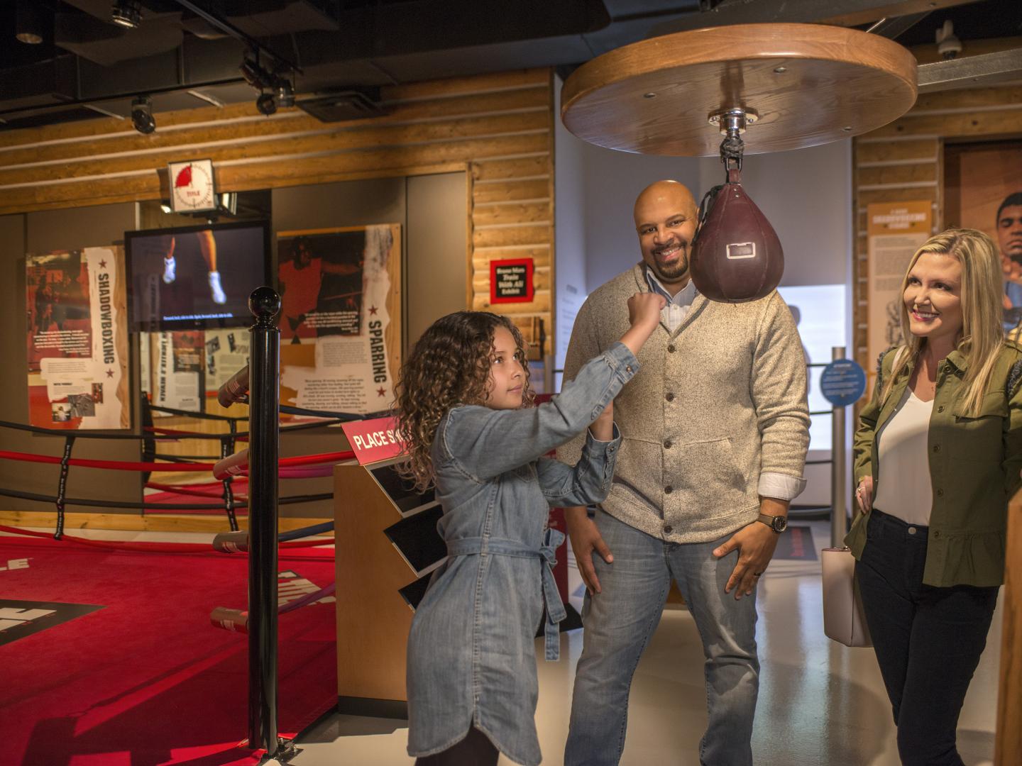 Exploring interactive exhibits at the Muhammad Ali Center in Louisville, Kentucky
