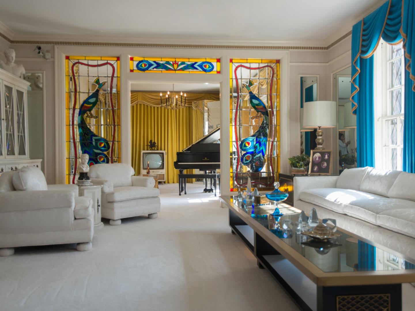 Interior of Graceland Mansion in Memphis, Tennessee