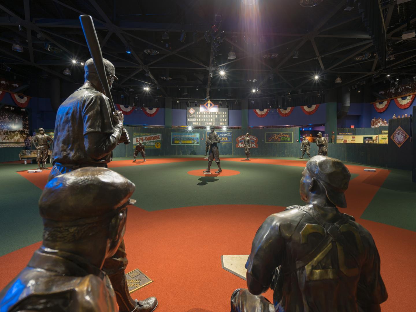 An exhibit at the Negro Leagues Baseball Museum in Kansas City, Missouri