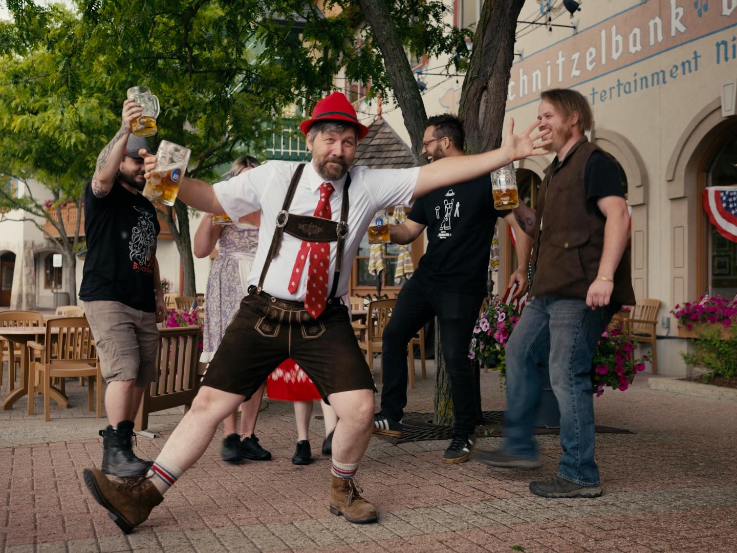 Dylan Thuras and the crew of Small Town, Big Story enjoy local beers and festivities in Frankenmuth, Michigan     Dylan Thuras and the crew of Small Town, Big Story enjoy local beers and festivities in Frankenmuth, Michigan