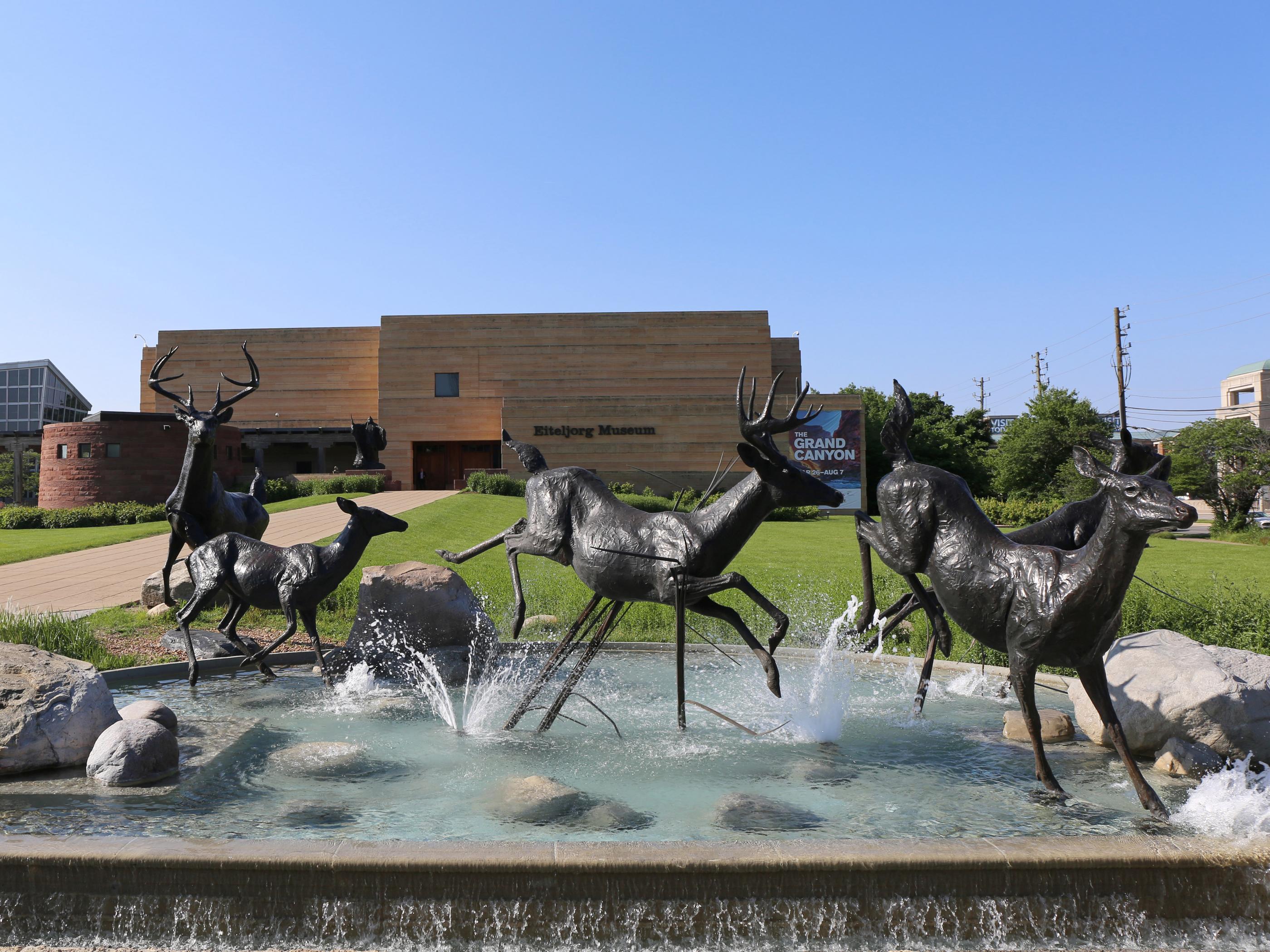 Sculpture outside the Eiteljorg Museum of American Indians and Western Art in Indianapolis, Indiana Sculpture outside the Eiteljorg Museum of American Indians and Western Art in Indianapolis, Indiana