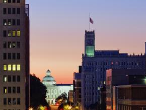 The State Capitol building at dusk downtown The State Capitol building at dusk downtown