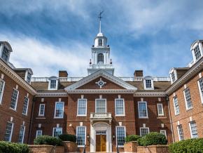 Handmade bricks decorate Georgian Revival-style Delaware State Capitol building Handmade bricks decorate Georgian Revival-style Delaware State Capitol building
