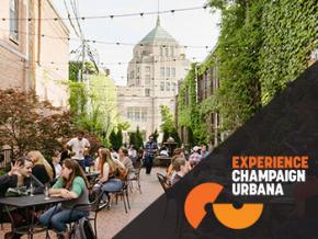 Outdoor dining in downtown Champaign, Illinois