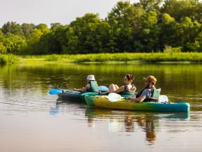 Paddling on Crystal Lake