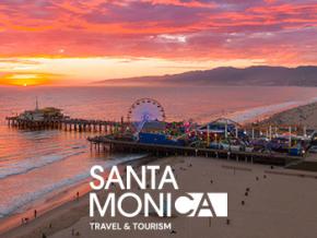 A perfect Pacific Ocean sunset over the Santa Monica Pier