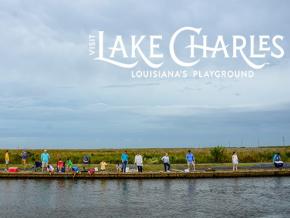 Visit Lake Charles promotional image showcasing fishing Visit Lake Charles promotional image showcasing fishing