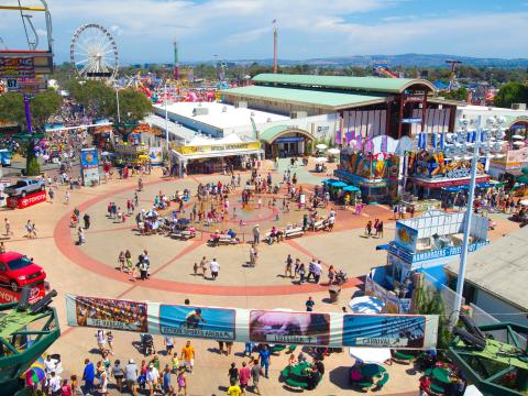 An aerial view of the Orange County Fair An aerial view of the Orange County Fair