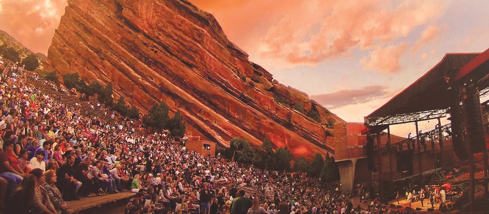 Catching a live show at famed Red Rocks Amphitheatre outside Denver, Colorado