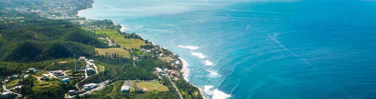 鳥瞰美屬波多黎各林孔的海岸線