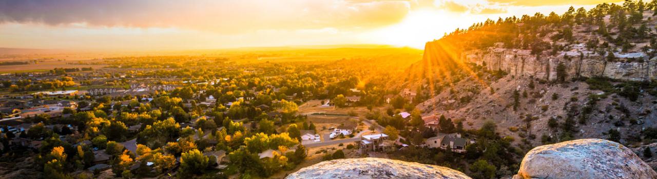 日落時分,在輪石頂俯瞰比林斯 日落時分,在輪石頂俯瞰比林斯