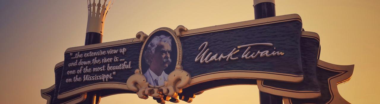 Celebrating Mark Twain on Hannibal's riverfront in Missouri