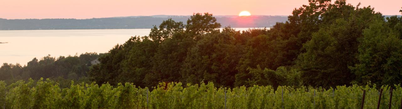 Sunset over Leelanau Peninsula near Traverse City Sunset over Leelanau Peninsula near Traverse City
