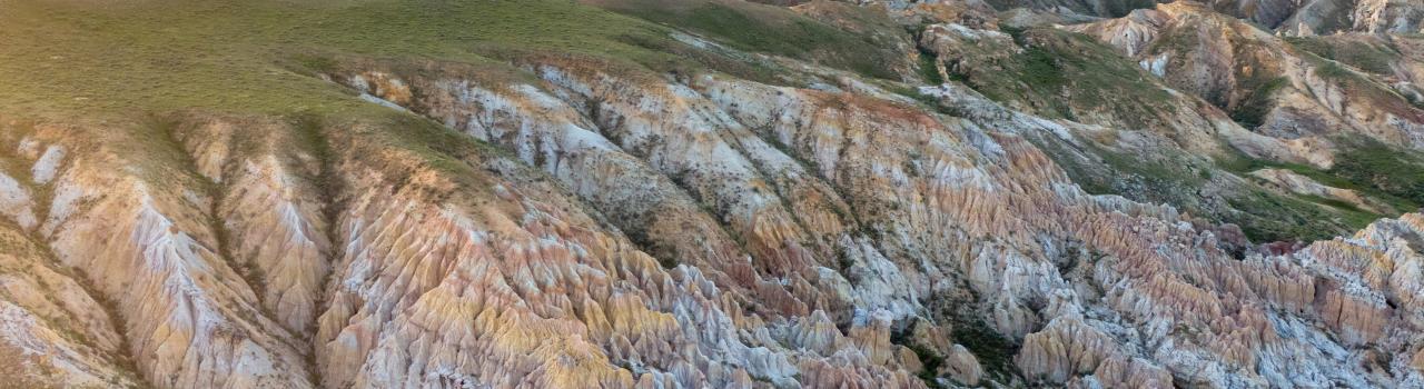 Aerial view of Hell’s Half Acre just outside Casper, Wyoming