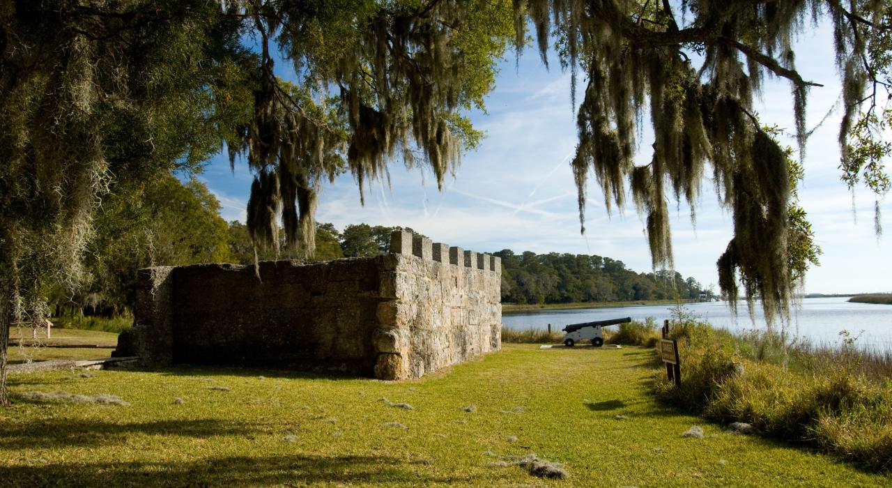 Fort Frederica National Monument and Fancy Buff Creek on St. Simons Island