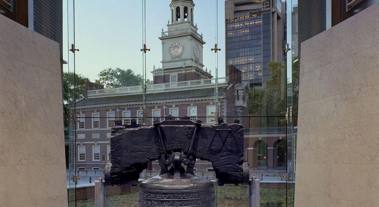 In the National Historical Park in Philadelphia, Pennsylvania, home of the iconic Liberty Bell