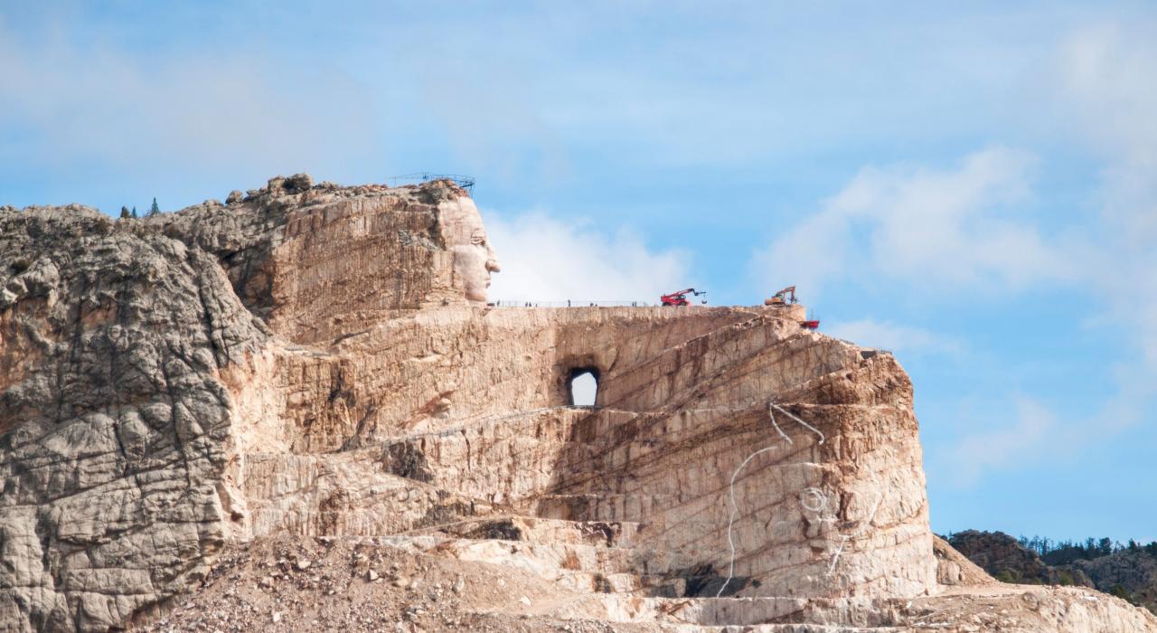 以成為世界最大雕像為目標的瘋馬酋長紀念雕像