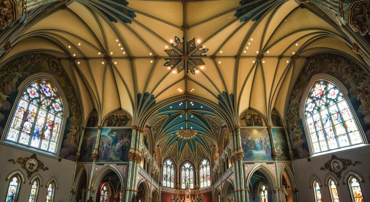 French Gothic architecture at the Cathedral of St. John the Baptist French Gothic architecture at the Cathedral of St. John the Baptist