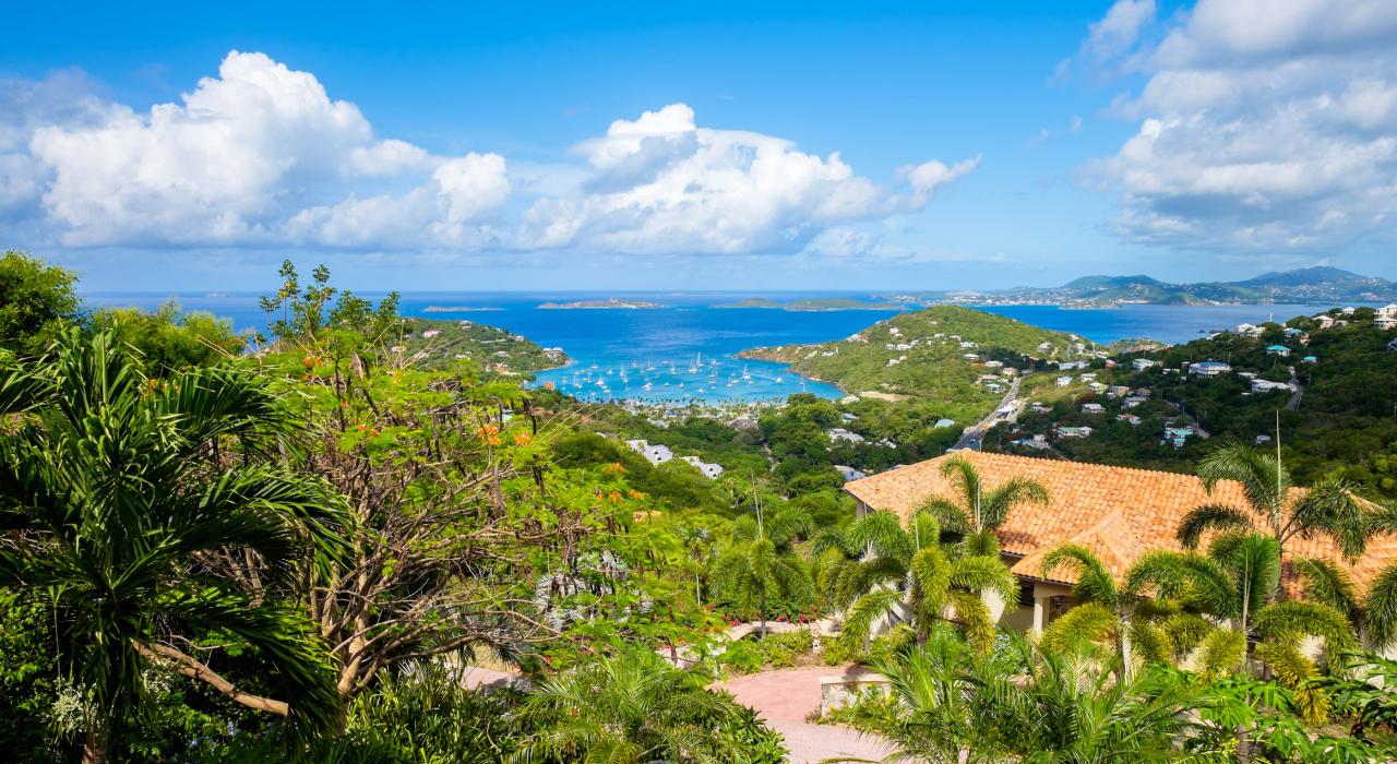 View of Cruz Bay from the top of St. John