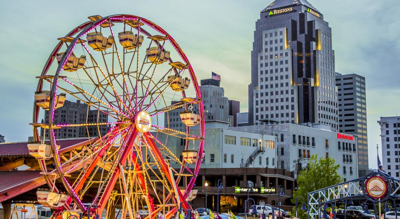 One of many festivals held year-round in downtown Shreveport
