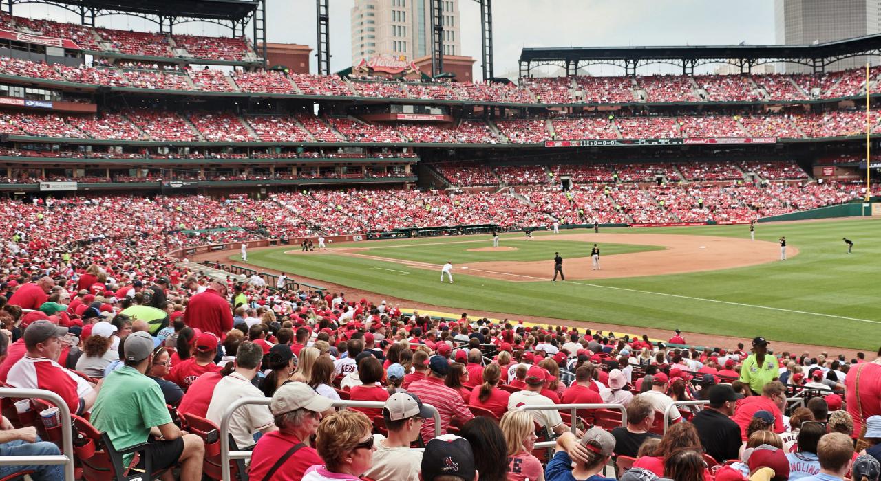 聖路易斯紅雀隊主場布希球場賽事方酣