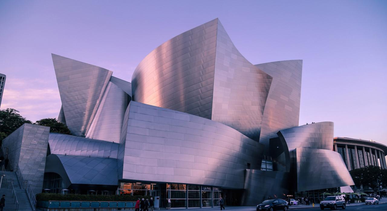 華特迪士尼音樂廳別具特色的建築