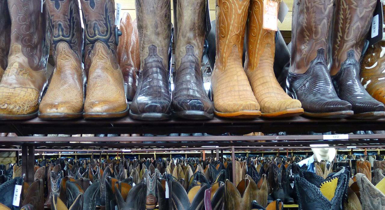 艾倫斯靴店裡陳列的潮鞋