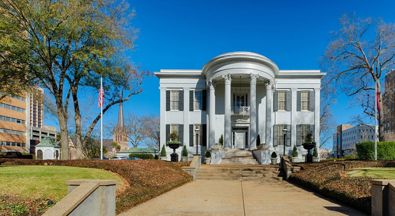 The Greek Revival-style Mississippi Governor's Mansion
