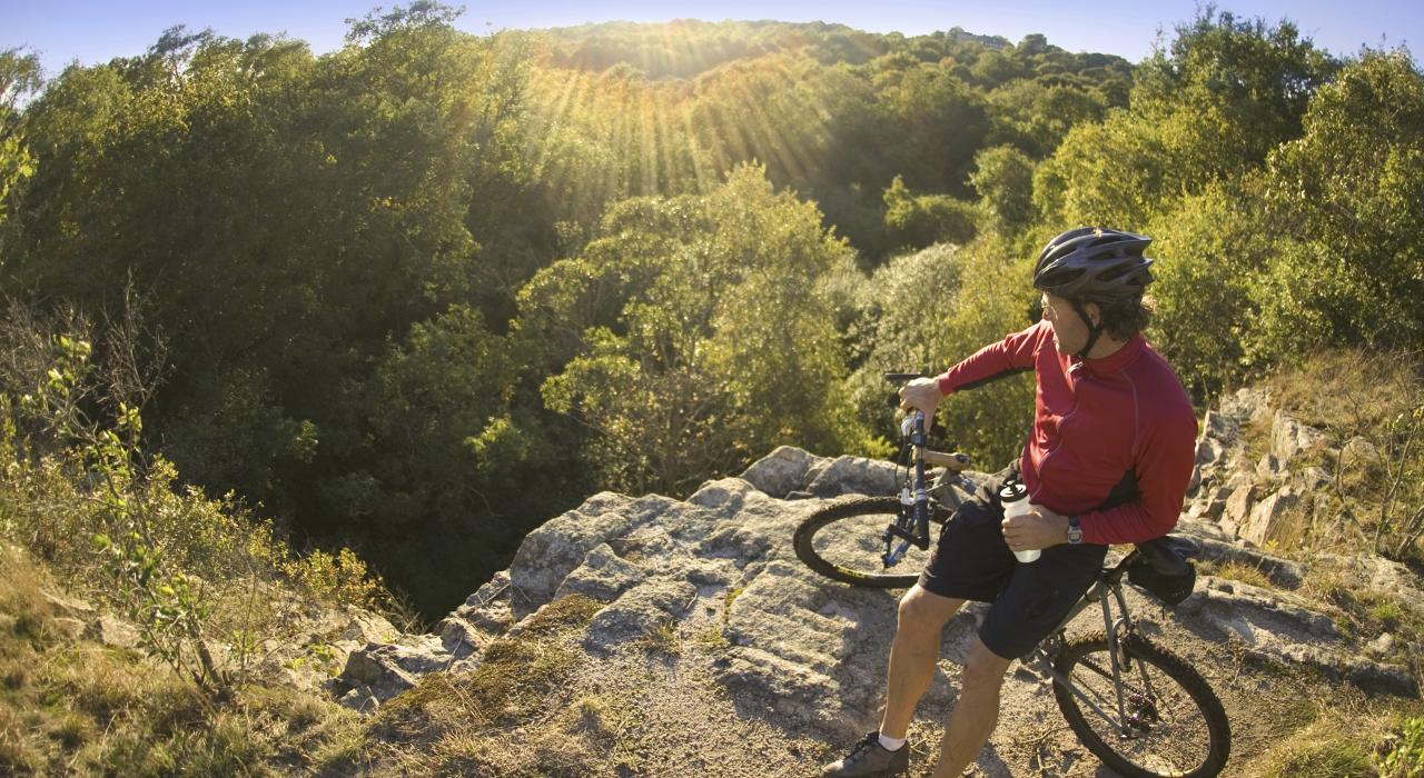 Taking a break in Ballard Park to admire the view 