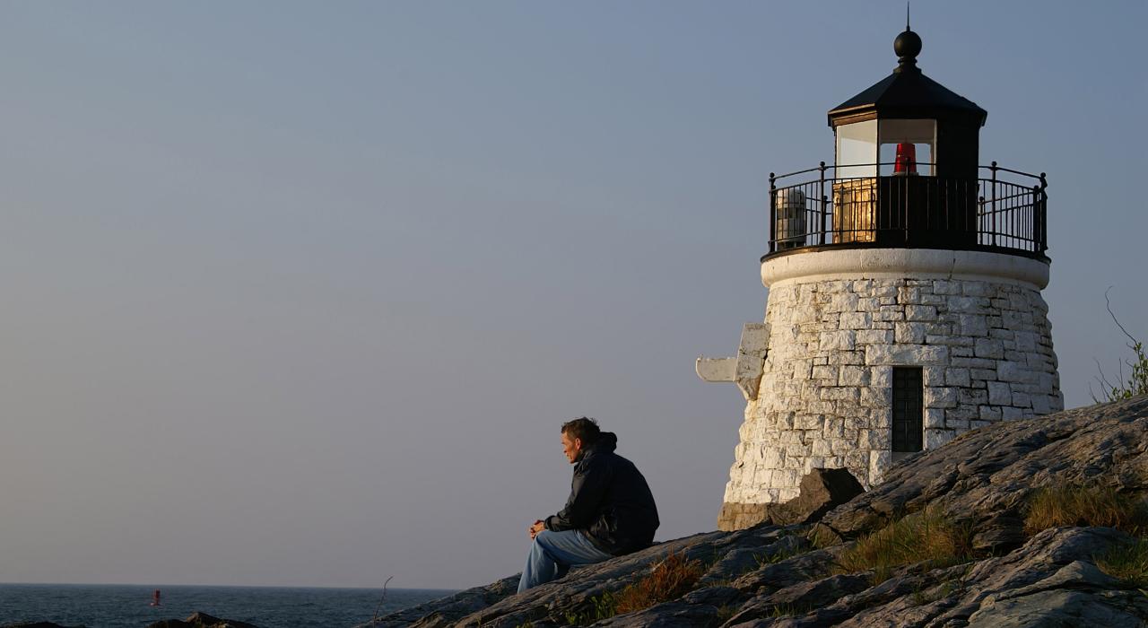 At Castle Hill Lighthouse on Narragansett Bay