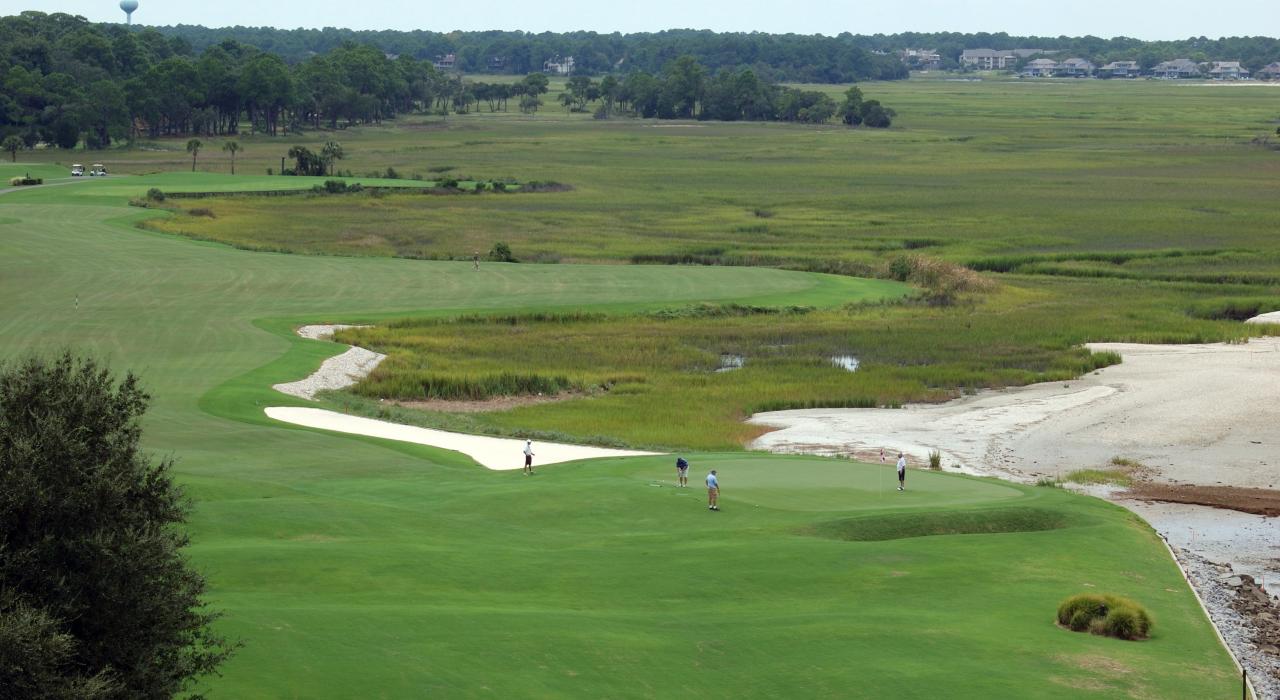 Playing one of the many top-notch golf courses 