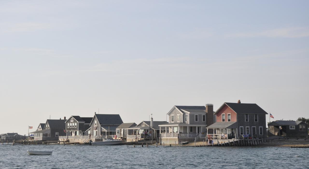 Waterfront homes near Sandy Neck Beach in Barnstable