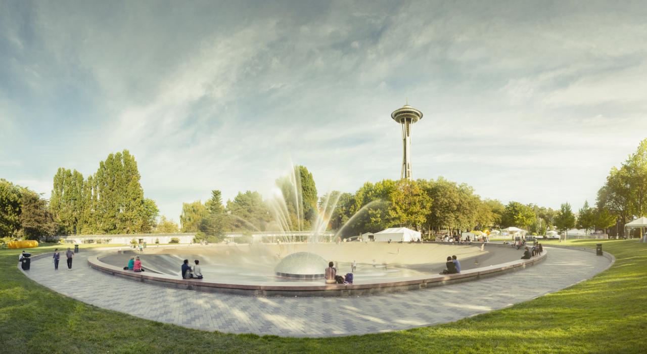 西雅圖中心的國際噴泉 西雅圖中心的國際噴泉