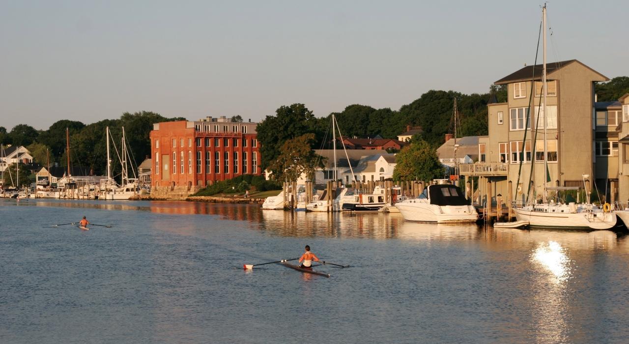A rowing outing in the Mystic River