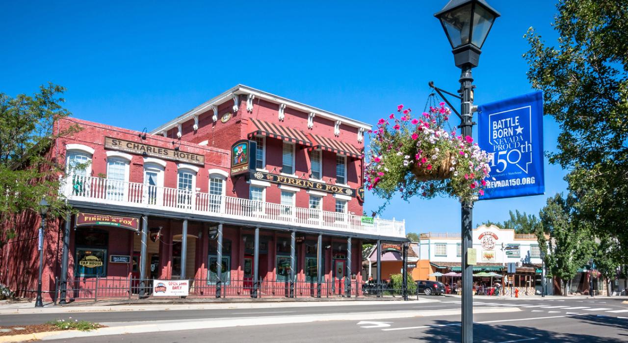 The St. Charles Hotel, built in the 1860s, in downtown Carson City