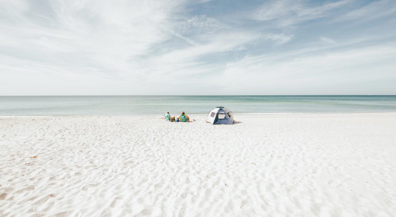 Nothing but powdery sand, sea and sky on Longboat Key