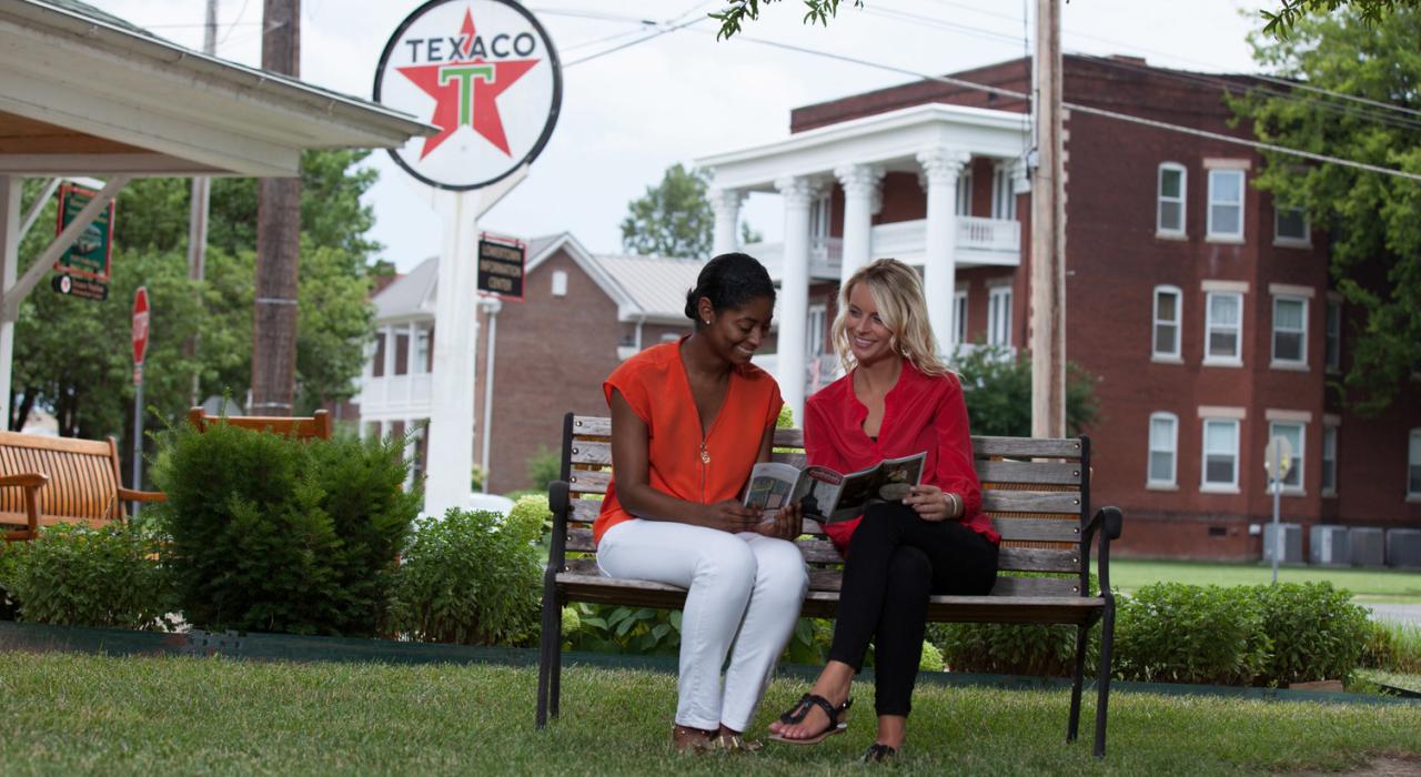 Taking a break in the Lower Town Arts District